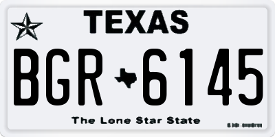 TX license plate BGR6145