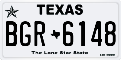 TX license plate BGR6148