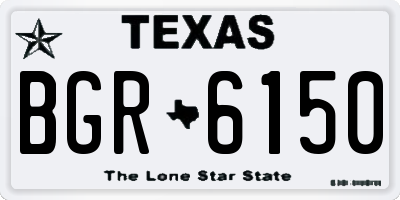 TX license plate BGR6150