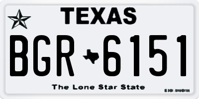 TX license plate BGR6151