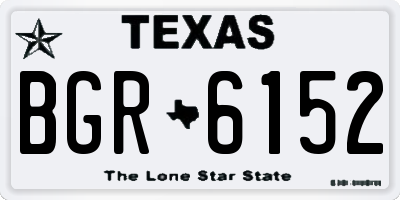 TX license plate BGR6152
