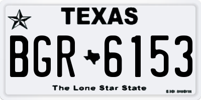 TX license plate BGR6153