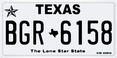TX license plate BGR6158