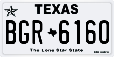 TX license plate BGR6160