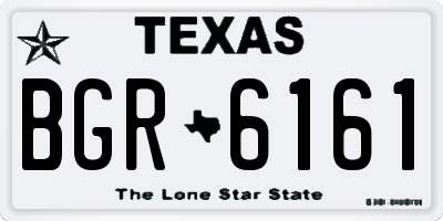 TX license plate BGR6161