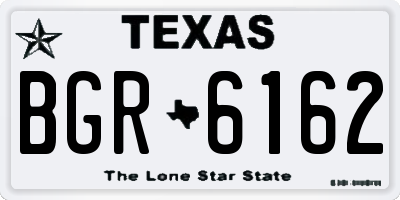 TX license plate BGR6162