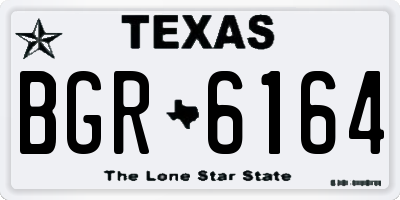 TX license plate BGR6164