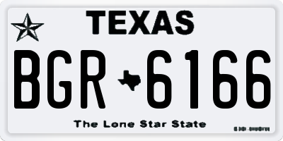 TX license plate BGR6166