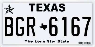 TX license plate BGR6167