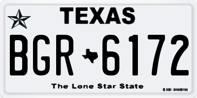 TX license plate BGR6172