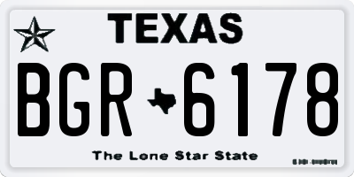 TX license plate BGR6178