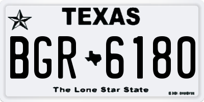 TX license plate BGR6180