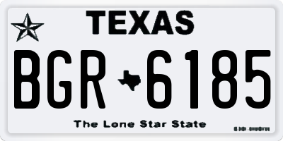 TX license plate BGR6185