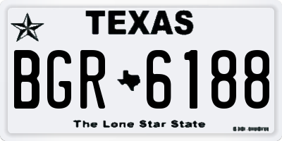 TX license plate BGR6188