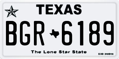 TX license plate BGR6189