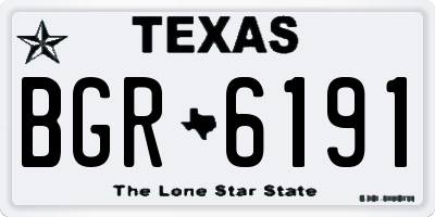 TX license plate BGR6191