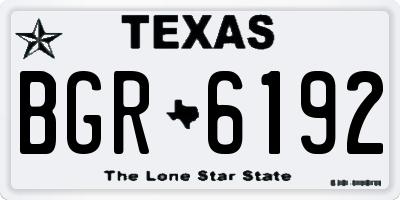 TX license plate BGR6192