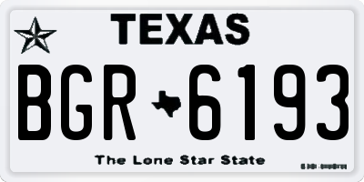 TX license plate BGR6193