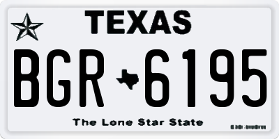 TX license plate BGR6195