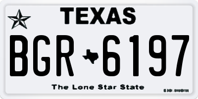 TX license plate BGR6197
