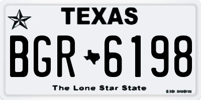 TX license plate BGR6198