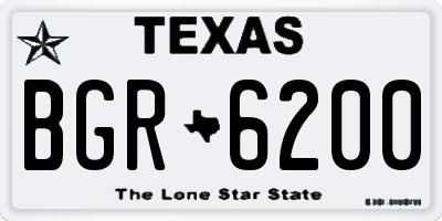 TX license plate BGR6200