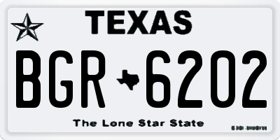 TX license plate BGR6202
