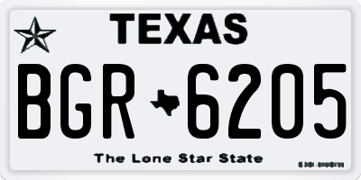 TX license plate BGR6205