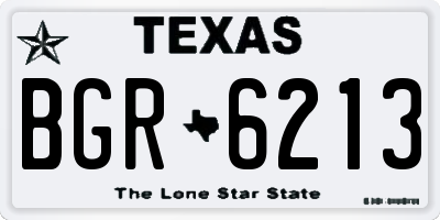 TX license plate BGR6213
