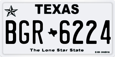 TX license plate BGR6224