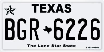 TX license plate BGR6226