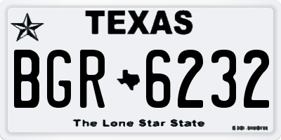 TX license plate BGR6232