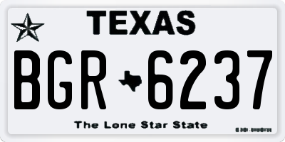 TX license plate BGR6237