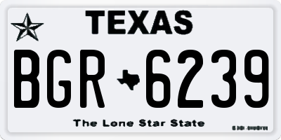 TX license plate BGR6239