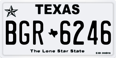 TX license plate BGR6246