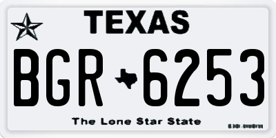 TX license plate BGR6253