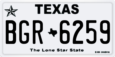 TX license plate BGR6259