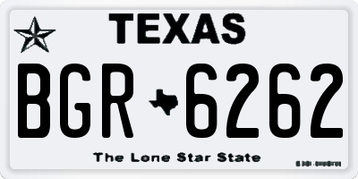 TX license plate BGR6262