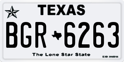 TX license plate BGR6263