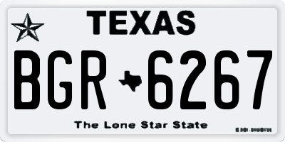 TX license plate BGR6267
