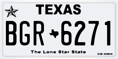 TX license plate BGR6271