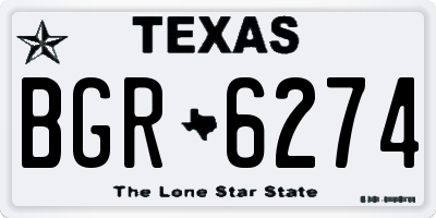 TX license plate BGR6274