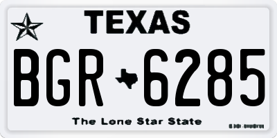 TX license plate BGR6285