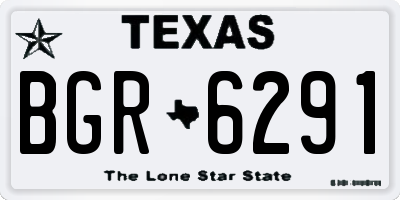 TX license plate BGR6291