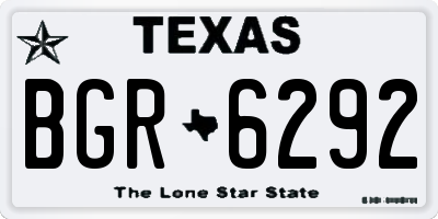 TX license plate BGR6292