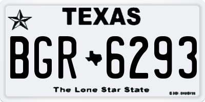 TX license plate BGR6293