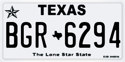 TX license plate BGR6294