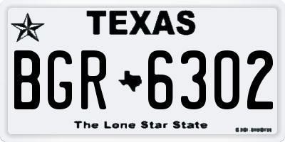 TX license plate BGR6302
