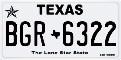 TX license plate BGR6322