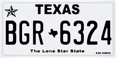 TX license plate BGR6324